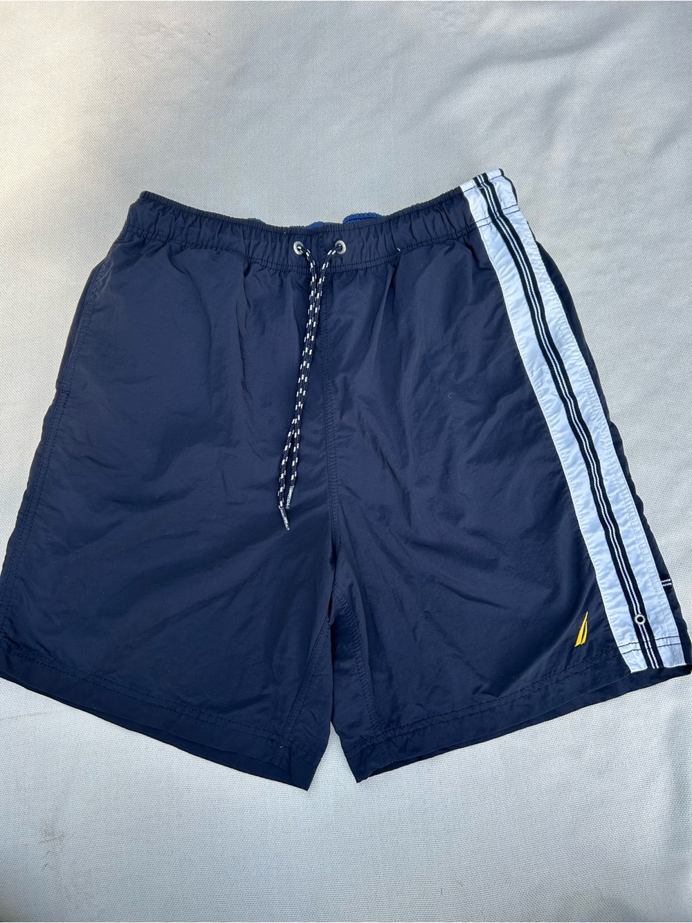 Nautica Navy Swim Trunks with Light Blue Trim